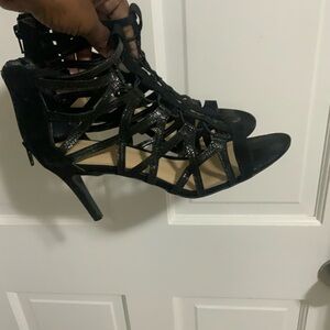 Elegant Black Strappy Heels